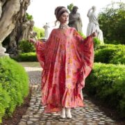 Plus Size Boho Floral Kaftan: Sunset Petal Rayon Maxi Dress - Wild Heart - Image 7