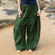 Boho Patchwork Cotton Harem Pants: Plus Size Festival Trousers- Spiritu - Image 4