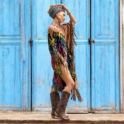 Plus Size Boho Tie-Dye Fringe Tunic Dress: Handmade Cotton Kaftan - Arlo - Image 6