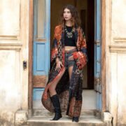 Vintage Silk Kimono Duster: Upcycled Boho Patchwork Robe - MAI - Image 9