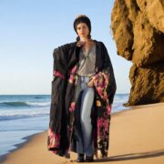 Tie Dye Kimono Duster: Boho Patchwork Cotton Robe - Veda - Image 5