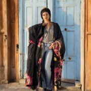 Tie Dye Kimono Duster: Boho Patchwork Cotton Robe - Veda - Image 9