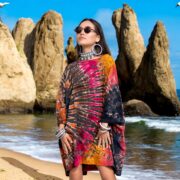 Galaxy Tie-Dye Tunic Dress: Handmade Boho Cotton Caftan, Plus Size - Image 4
