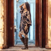 Hand-Dyed Tie-Dye Cotton Kaftan Dress: Boho Festival Tunic - Ninive - Image 10