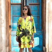 Plus Size Tie-Dye Caftan: Handmade Cotton Boho Kimono Dress with Pockets - Galaxy - Image 10
