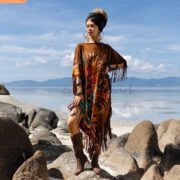 Handmade Tiedye Cotton Poncho: Boho Fringe Festival Wear - Arlo - Image 7