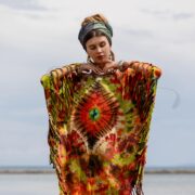 Plus Size Tie-Dye Fringe Tunic: Boho Festival Cotton Kaftan - Arlo - Image 4