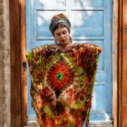 Plus Size Tie-Dye Fringe Tunic: Boho Festival Cotton Kaftan - Arlo - Image 6