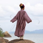 Boho Kimono Duster: Willow Plum Rayon Robe - Bridal Cover-Up - Alura - Image 3