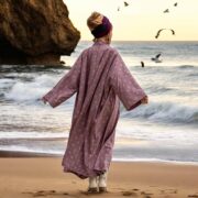 Boho Kimono Duster: Willow Plum Rayon Robe - Bridal Cover-Up - Alura - Image 7