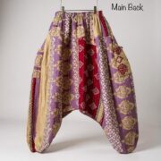 Reversible Kantha Quilted Harem Pants: Boho Festival Lounge Wear - Spiritu - Image 8