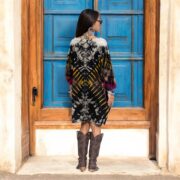 Handmade Galaxy Tie-Dye Tunic Dress: Boho Cotton Caftan Kimono - Image 3