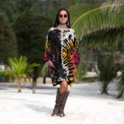 Handmade Galaxy Tie-Dye Tunic Dress: Boho Cotton Caftan Kimono - Image 7