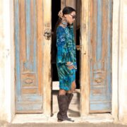 Plus Size Tie Dye Tunic Dress: Galaxy Ocean Vortex Cotton Kaftan - Image 2