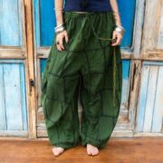 Boho Patchwork Cotton Harem Pants: Plus Size Festival Trousers- Spiritu - Image 8