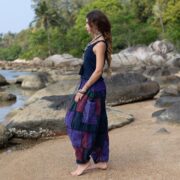 Plus Size Patchwork Harem Pants: Mystic Grove Boho Cotton Trousers - Spiritu - Image 8