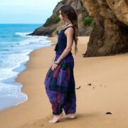 Plus Size Patchwork Harem Pants: Mystic Grove Boho Cotton Trousers - Spiritu - Image 2