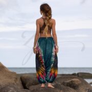Tie Dye Harem Pants: Boho Cotton Festival Trousers, Plus Size - Vibra - Image 2