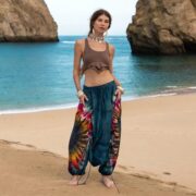 Tie Dye Harem Pants: Boho Cotton Festival Trousers, Plus Size - Vibra - Image 7