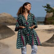 Bellina Cotton Boho Tunic with Pockets – Peacock Rose | ZinniaPearl - Image 4