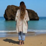 Embroidered Cotton Boho Tunic Dress: Plus Size Babydoll Kaftan with Pockets - Bellina - Image 7