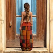 Handmade Boho Patchwork Cotton Pants: Plus Size Festival Trousers - Chesa - Image 7