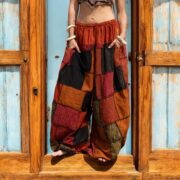 Handmade Boho Patchwork Cotton Pants: Plus Size Festival Trousers - Chesa - Image 8