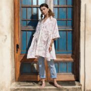 Embroidered Cotton Boho Tunic Dress: Plus Size Babydoll Kaftan - Bellina - Image 9