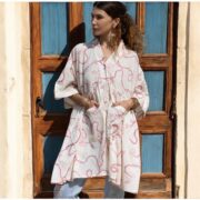 Embroidered Cotton Boho Tunic Dress: Plus Size Babydoll Kaftan - Bellina - Image 10