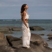 Boho Lace Patchwork Cotton Pants: Wide Leg Festival Trousers - Chesa - Image 2