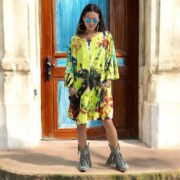 Plus Size Tie-Dye Caftan: Handmade Cotton Boho Kimono Dress with Pockets - Galaxy - Image 9