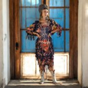 Handmade Tiedye Cotton Tunic: Boho Fringe Poncho, Plus Size - Arlo - Image 5