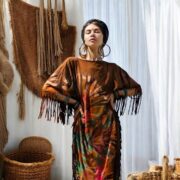 Handmade Tiedye Cotton Poncho: Boho Fringe Festival Wear - Arlo - Image 6