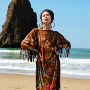 Handmade Tiedye Cotton Poncho: Boho Fringe Festival Wear - Arlo - Image 10