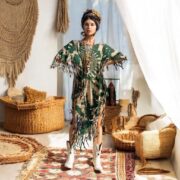 Handmade Tiedye Fringe Kaftan: Boho Festival Cotton Poncho - Arlo - Image 5