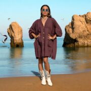 Plus Size Crinkle Cotton Babydoll Dress: Boho Tunic Top with Pockets - Bellina - Image 5