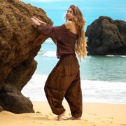 Spiritu Bliss – Handmade Cotton Boho Harem Pants | Unisex Patchwork Festival Clothing, Plus Size Inclusive Loungewear | Gift for Him or Her - Image 7