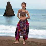 Tie Dye Harem Pants: Sunset Bloom Cotton Boho Festival Trousers - Spiritu - Image 7