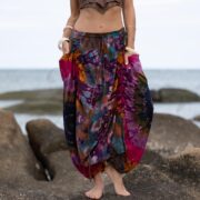 Tie Dye Harem Pants: Sunset Bloom Cotton Boho Festival Trousers - Spiritu - Image 4