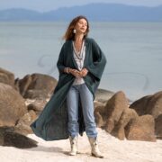Boho Cotton Gauze Kimono Duster: Handmade Willow Robe - Plus Size Beach Cover Up