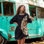 Galaxy Tie Dye Tunic Top: Oversized Cotton Boho Mini Dress - Image 6
