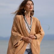 Boho Cotton Gauze Kimono Duster: Handmade Willow Robe - Plus Size Beach Cover Up - Image 10