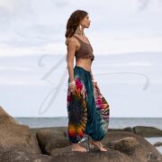 Tie Dye Harem Pants: Boho Cotton Festival Trousers, Plus Size - Vibra - Image 3
