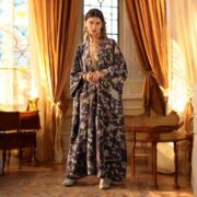 Plus Size Velvet Kimono Robe – Dusky Aviary Petal Boho Duster with Pockets, Floral Fall Jacket for Holiday Parties | Harper Jade by ZP - Image 5