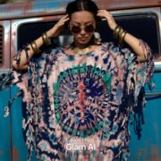 Plus Size Tie-Dye Fringe Tunic Dress: Boho Festival Kaftan - Arlo - Image 8