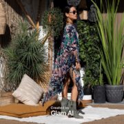 Plus Size Tie-Dye Fringe Tunic Dress: Boho Festival Kaftan - Arlo - Image 9