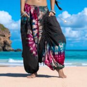 Tie Dye Harem Pants: Boho Festival Cotton Trousers - Plus Size - Vibra - Image 10