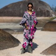 Cleo Tiedye Tunic - Boho Chic |Rainbow Colors | Artistic Tiedye Cover | Festival-Ready | Bright Psychedelic Statement | Plus Size Inclusive