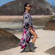 Cleo Tiedye Tunic - Boho Chic |Rainbow Colors | Artistic Tiedye Cover | Festival-Ready | Bright Psychedelic Statement | Plus Size Inclusive - Image 2