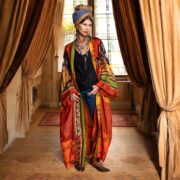 Upcycled Silk Kimono Duster: Canyon Ember Patchwork Boho Robe - Mai - Image 5